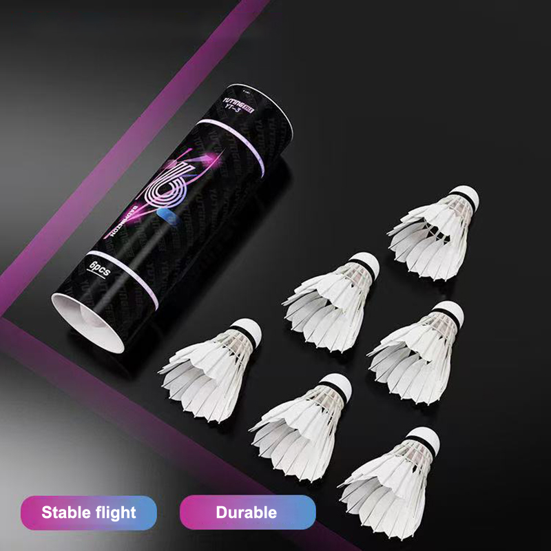 3/6Pcs White Goose Feather Bad - Feather Shuttlecock recension och pris